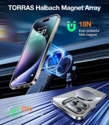 Torras UPRO Lstand Clear Series (X00RP82A006) Case For iPhone 15 Pro Max Titanium Grey