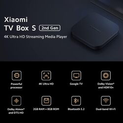 Xiaomi TV Box S (2nd Gen) 4K Ultra HD Streaming Media Player