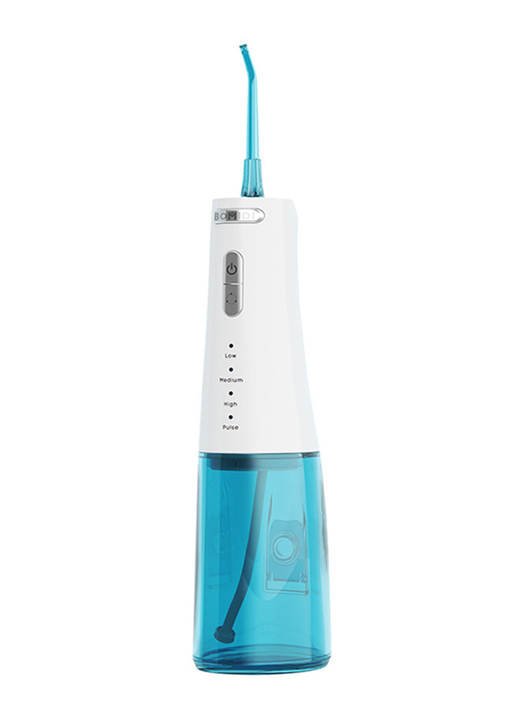 Bomidi Portable Oral Irrigator 360 Rotatable Nozzle, 300ml, White/Blue