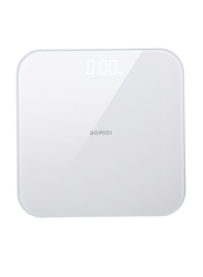 Bomidi W1 Smart LED Digital Body Weighing Scale with High Precision Sensor Weight Scaling & AAA Battery, White