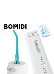 Bomidi Portable Oral Irrigator 360 Rotatable Nozzle, 300ml, White/Blue