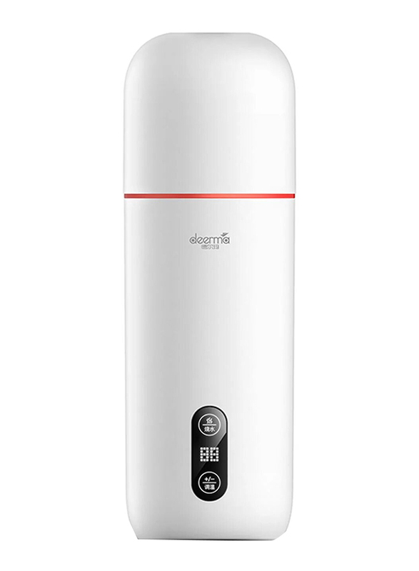 Deerma 350ml DR035S Portable Electric Kettle Thermos Bottle with LED & Temperature Control, White