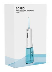 Bomidi Portable Oral Irrigator 360 Rotatable Nozzle, 300ml, White/Blue