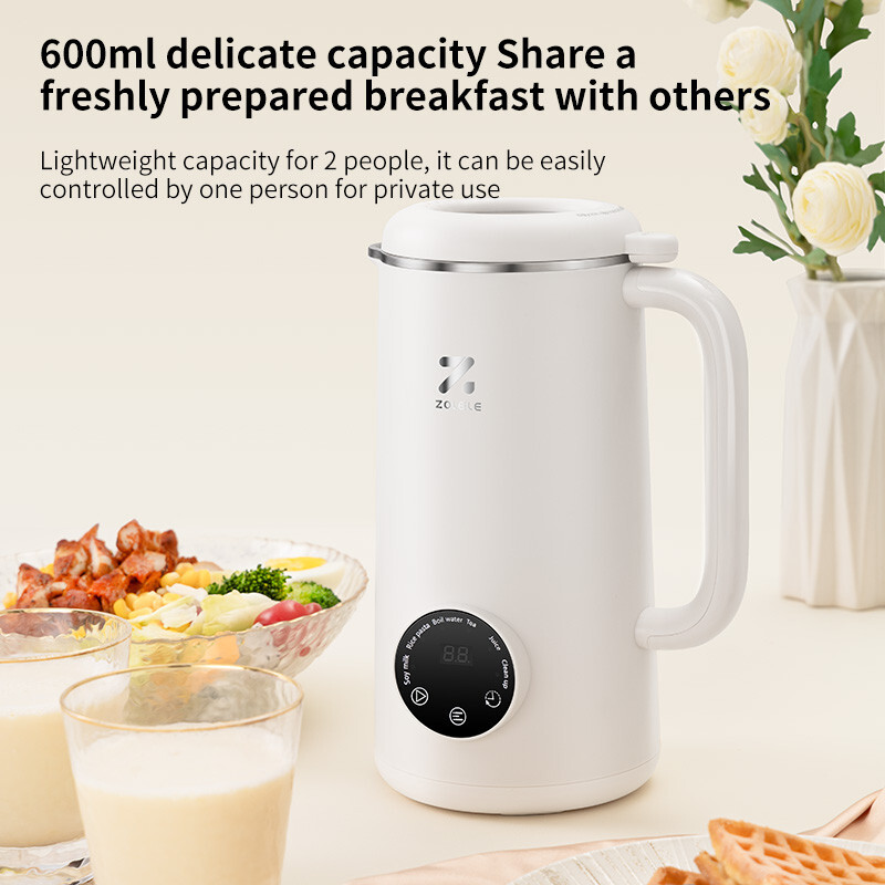 ZOLELE MB601 Multi-Funtional Juice Blender & Electric Kettle with 10 Stainless Steel Blades, 4 Blending Modes & 600ml and Capacity BPA-Free - White