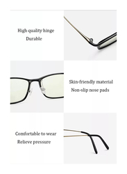 Xiaomi Full Rim Rectangle Black Computer Glasses for Unisex, Transparent Anti Blue Ray Light Lens, HMJ01TS