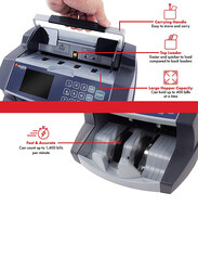 Cassida Business Grade Money Counting Machine with Cover, 6600UV, Grey