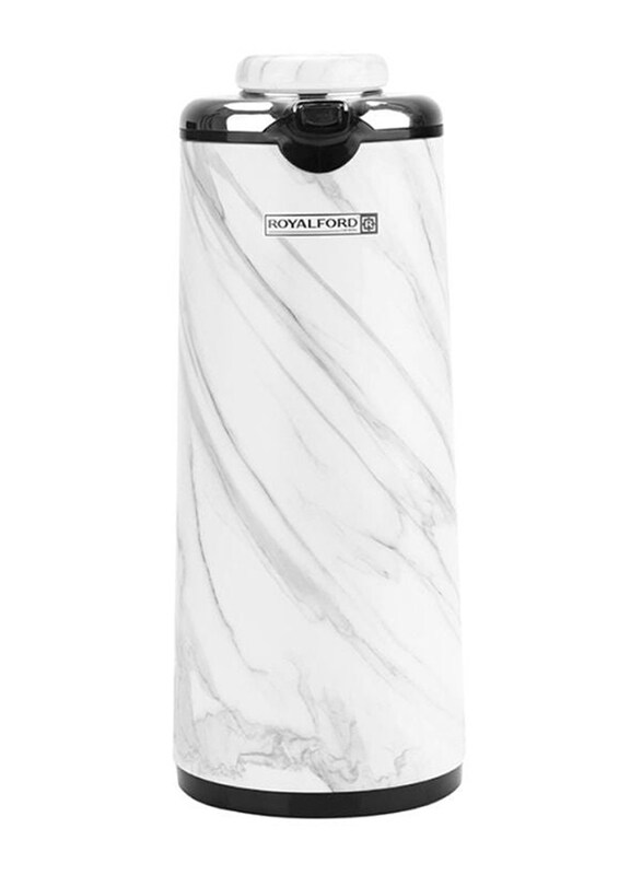 

Royalford 1 Ltr Double Wall Marble Designed Heat Insulated Vacuum Flask, White