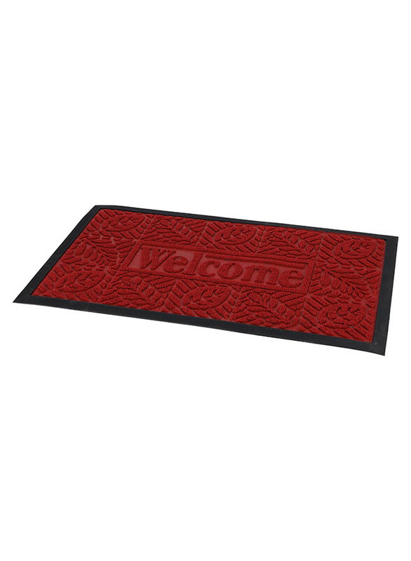 

Royalford Rectangle Door Mat, 45 x 75cm, Red/Black