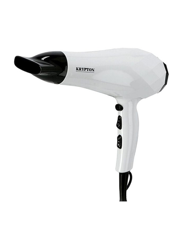 

Krypton Powerful Salon Quality Hair Dryer Concentrator, 2200W, KNH6087, White/Black