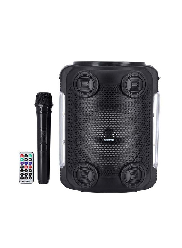 

Geepas 8-inch Rechargeable Speaker with USB, GMS11165, Black