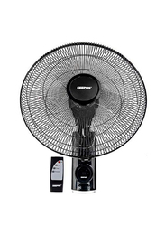 Geepas 18-Inch Wall Fan with Remote Control, 60W, GF21125, Black