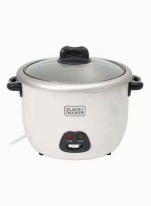 

Black+Decker 1.8L Electric Rice Cooker, 700W, RC1850, White/Black