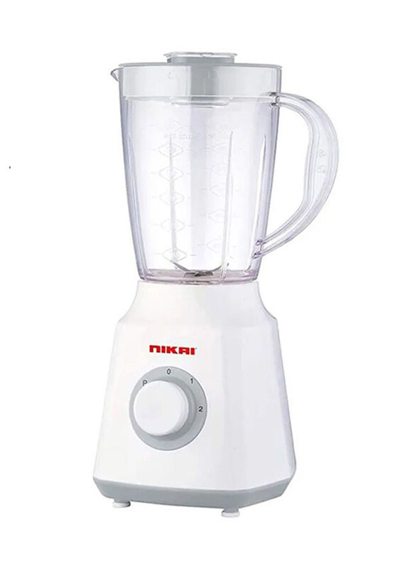 

Nikai 1.5L Blender with Grinder Jar, 300W, NB1700T3, White