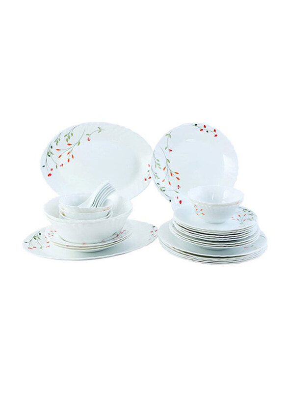 

Royalford 34-Piece 26 x 27 x 38cm Opalware Dinner Set for 6, RF8984-1, White