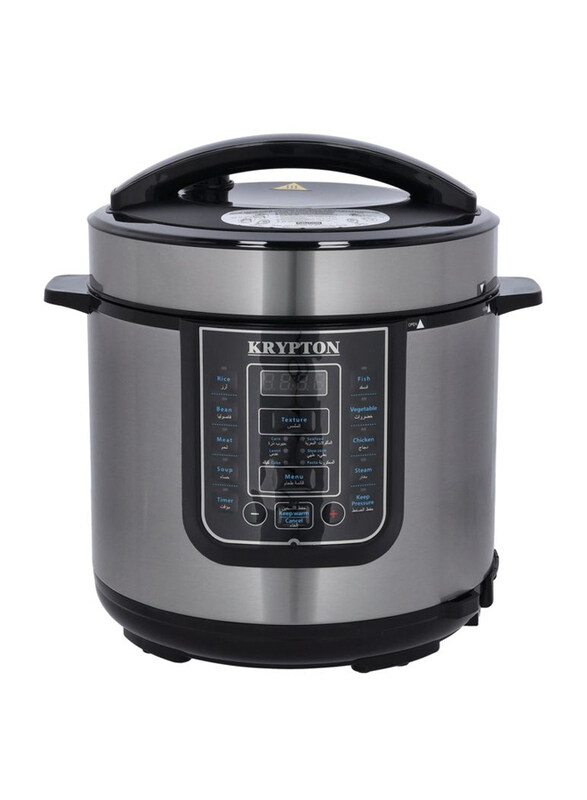 

Krypton 6L Electric Digital Pressure Cooker, 1000W, KNPC6297, Black/Silver