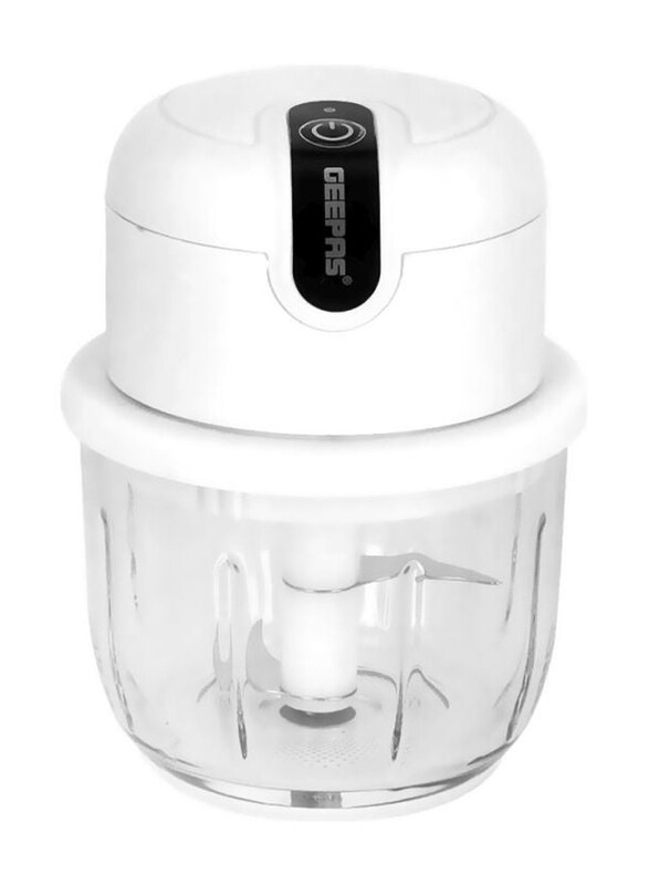

Geepas 300ml Wireless Mini Food Chopper, 30W, Gmc42022, White/Clear