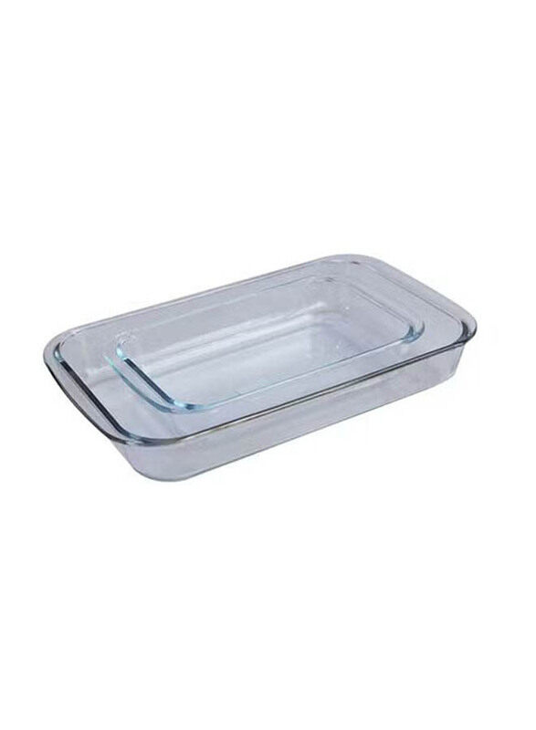 

Royalford 2-Piece Glass Small and Large Oblong Set, RF2709, 1.2cm, Clear