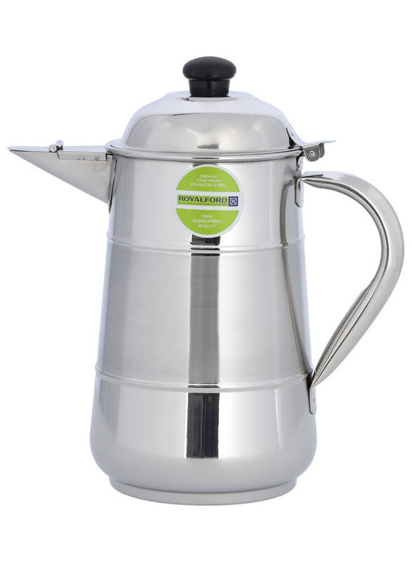 

Royalford 2 Ltr Stainless Steel Milk Jug with Bakelite Knob, RF10157, Silver