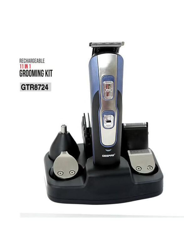

Geepas 11-in-1 Rechargeable Grooming Kit, GTR8724, Red/Black/Silver