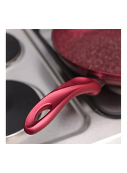 Royalford 26cm Aluminium Frying Pan with Durable Granite Coating, RF10262, Red