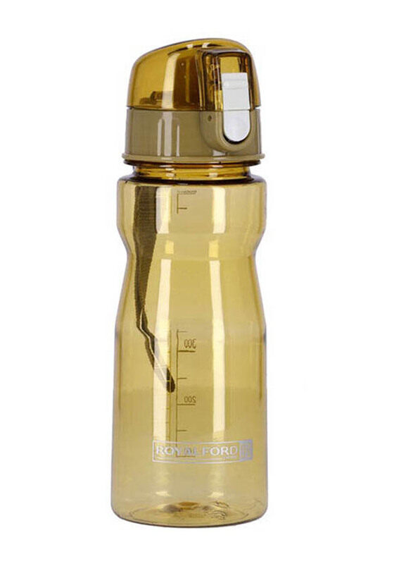 

Royalford 600ml Water Bottle With Volume Marker, Golden
