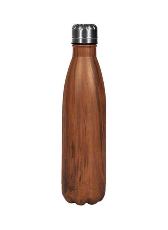 

Royalford 500ml Double Wall Insulated Water Bottle, Brown/Silver