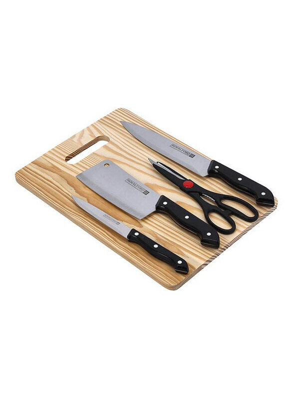

Royalford 5-Piece Deluxe Cutting Set, RF9946, Black/Silver