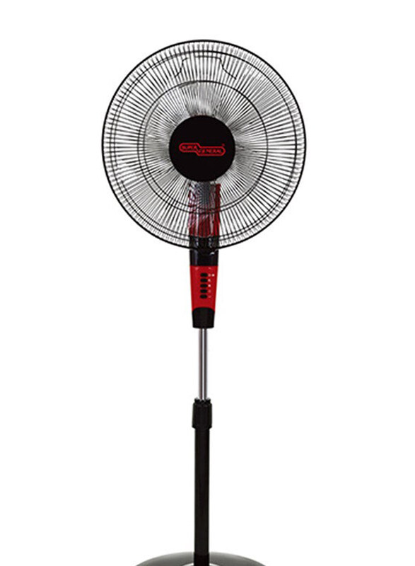 

Super General Stand Fan with Remote, SGSF38MR, Black/Red
