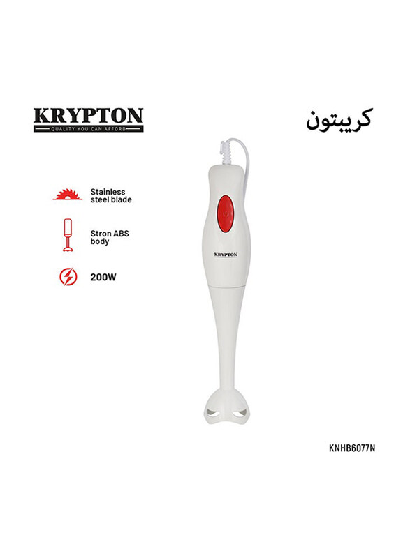 

Krypton Hand Blender, 200W, KNHB6077N, White/Red