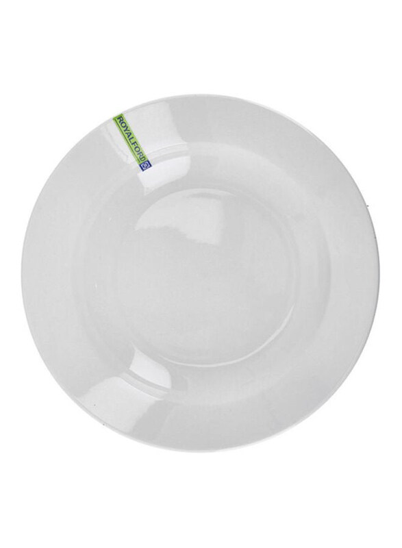 

Royalford 10-inch Round Deep Plate, RF8760, White