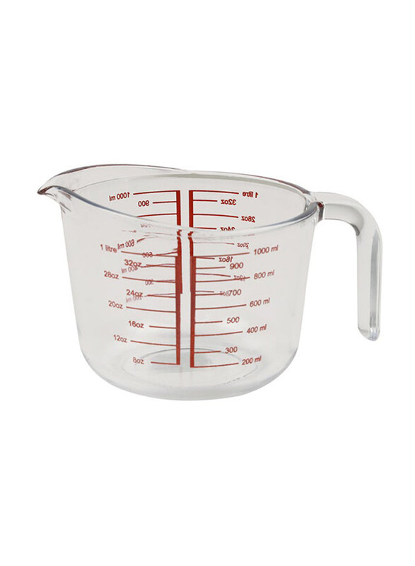 

Royalford 1000ml Borosilicate Glass Measuring Jug with Scale, Clear