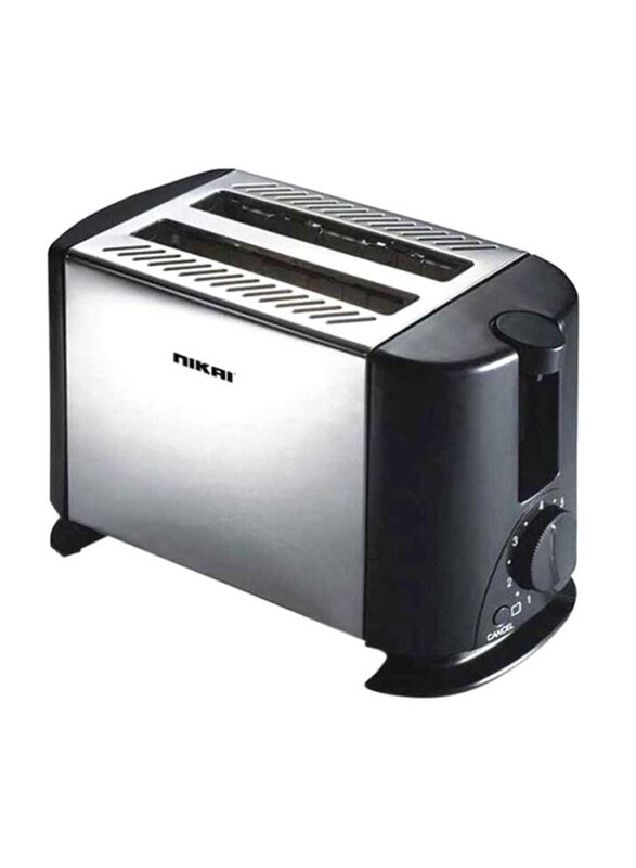 

Nikai Piortable 2-Slice Toaster, 650W, NBT555S, Silver/Black