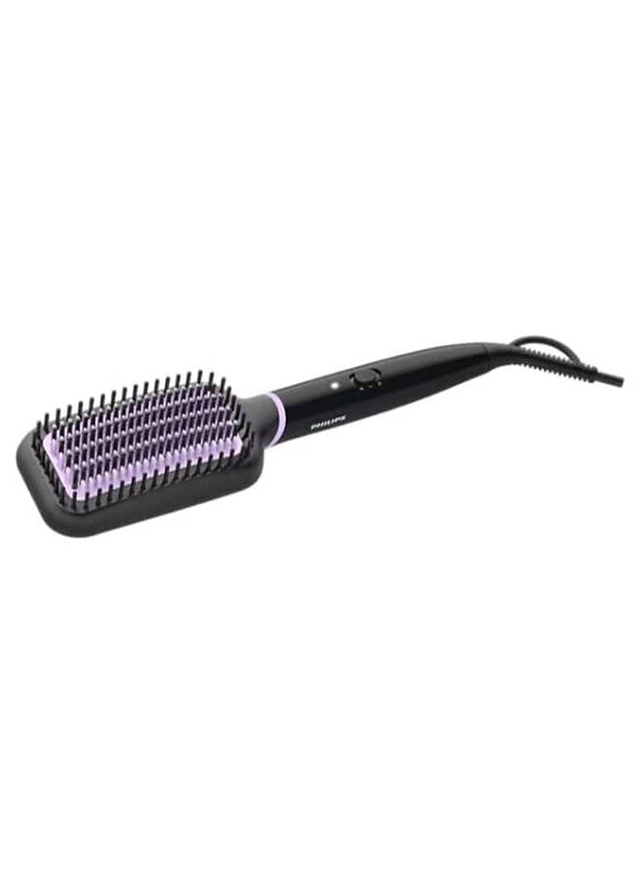 

Philips Thermo Protect Straightening Hair Brush, BHH880/00, Black/Purple