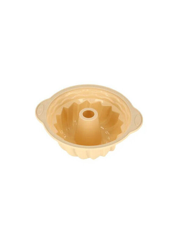 

Royalford 55cm Silicone Pound Cake Pan with Steel Frame, 31x34.5x55 cm, Beige