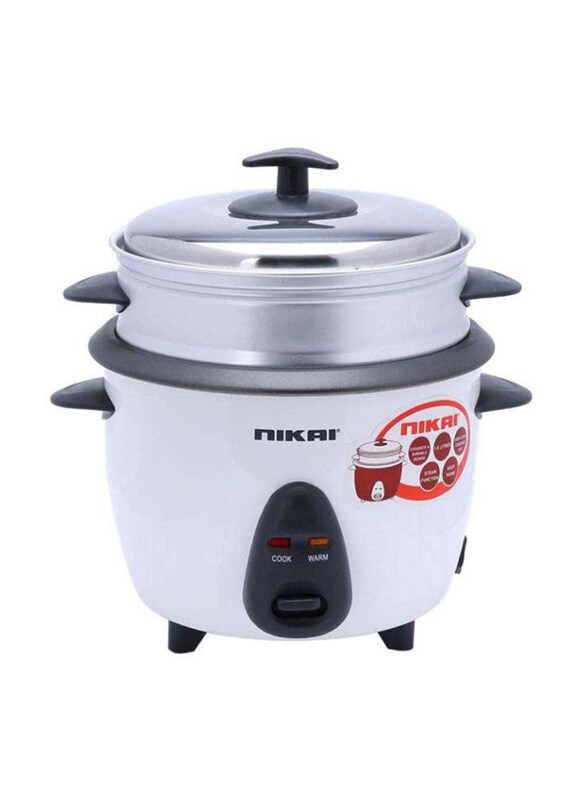

Nikai 1L Rice Cooker, 400W, NR701A, White