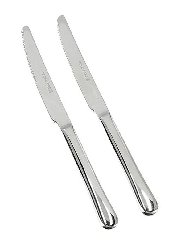 

Royalford 2-Piece Stainless Steel Steak Knife Set, RF8672, Silver