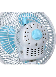 Geepas Mini Desk Fan, GF9626, White/Light Blue