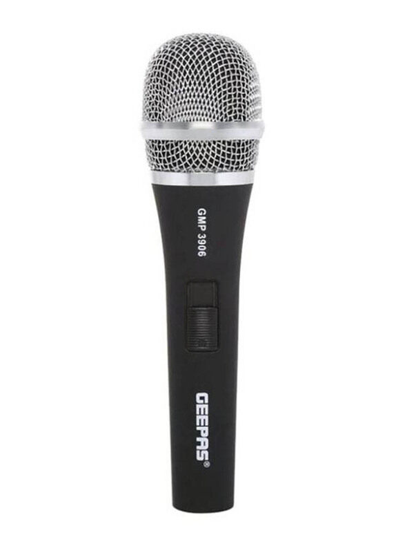 

Geepas Wireless Microphone, GMP3906, Black/Silver