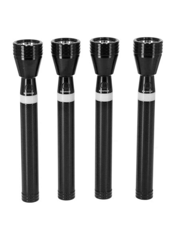 

Krypton Attractive Rechargeable LED Flashlight, 4 Piece, Black