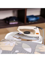 Geepas 60 Micron Teflon Sole Plated Big Fabric Guide & Pilot Indicator Automatic Dry Iron, 1200W, GDI7729, Beige