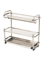 Royalford 3 Tier Dish Rack, Silver