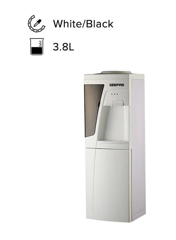 

Geepas Top Load 3.8L Hot & Cold Water Dispenser, GWD8359, Black/White