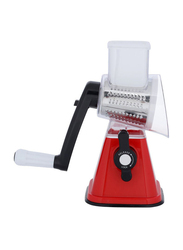 Royalford Manual Stainless Steel Rotary Grater with 3-Interchangeable Blades, Multicolour