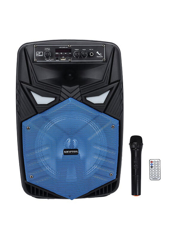 

Krypton Rechargeable Portable Speaker with Mic & Remote, KNMS5395, Black