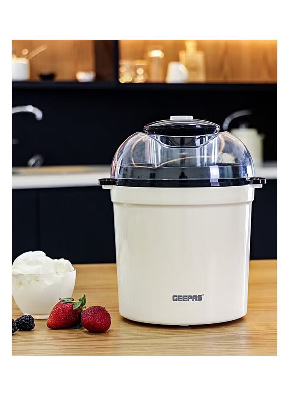 

Geepas 1.5L Electric Ice Cream Maker, 12W, GIM63027UK, White/Black