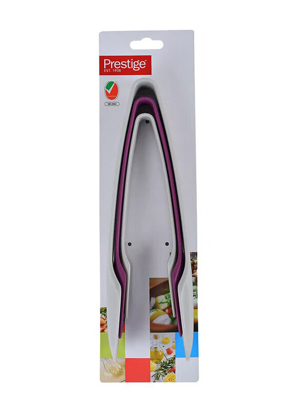

Prestige 3-Piece Plastic Tongs, PR48127, Grey/Purple