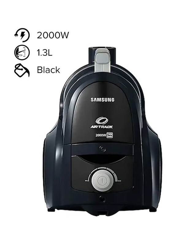 

Samsung Canister Vacuum Cleaner With Powerful Suction, 1.3L, 2000W, VCC4570S3K, Black
