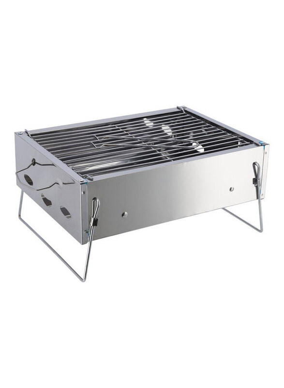 

Royalford 36 x 26 x 17cm Stainless Steel BBQ Stand with Grill, RF10361, Silver