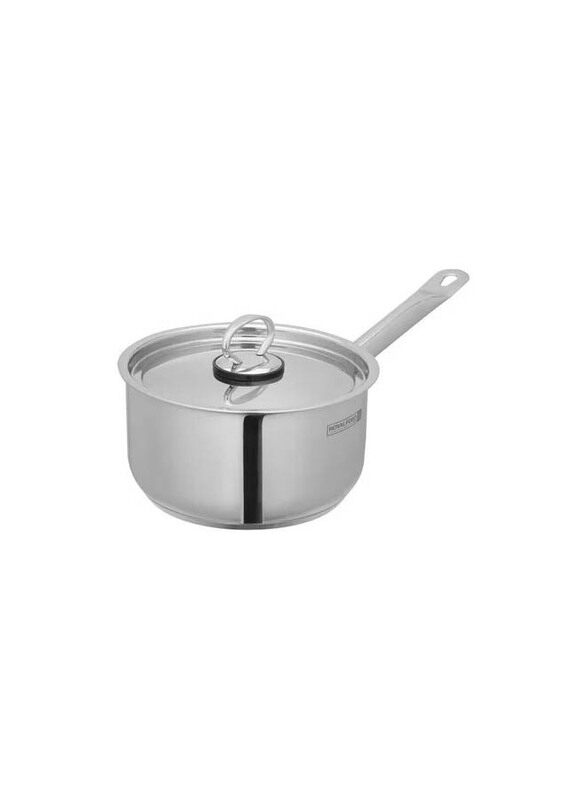 

Royalford 16cm Stainless Steel Round Strong Sturdy Handled Induction Compatible Saucepan with Lid, Silver