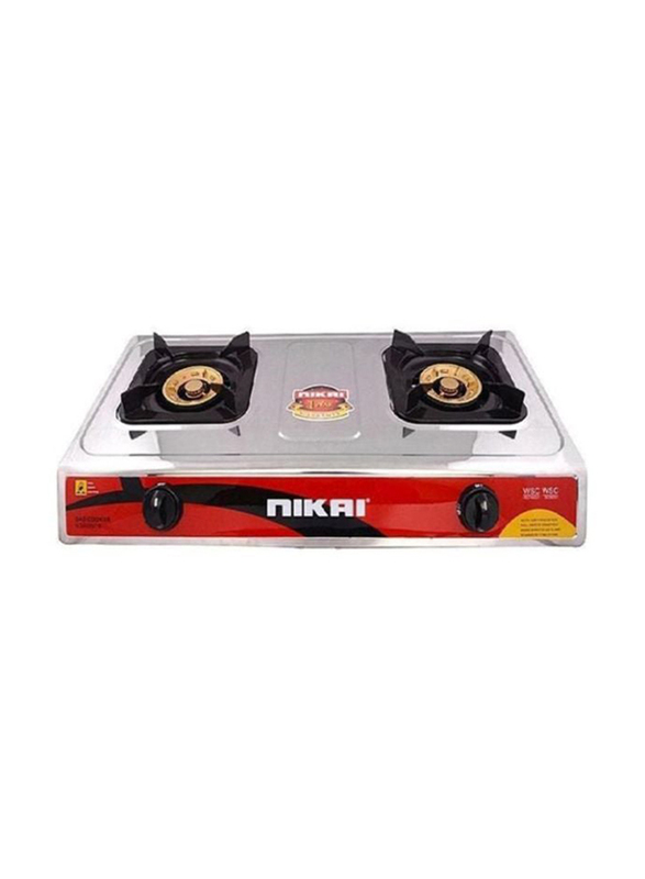 

Nikai 2-Burner Stainless Steel Panel Gas Stove, Ng842sfn, Multicolour